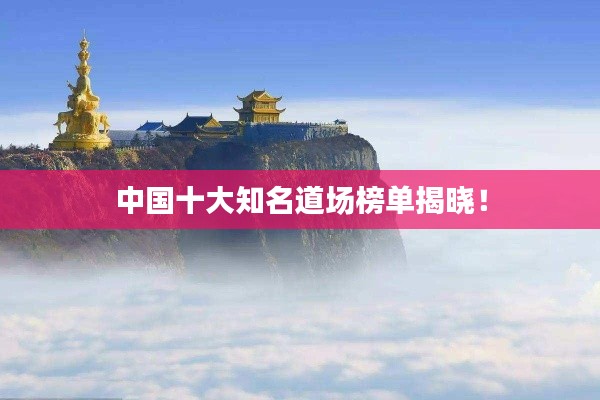 中国十大知名道场榜单揭晓!